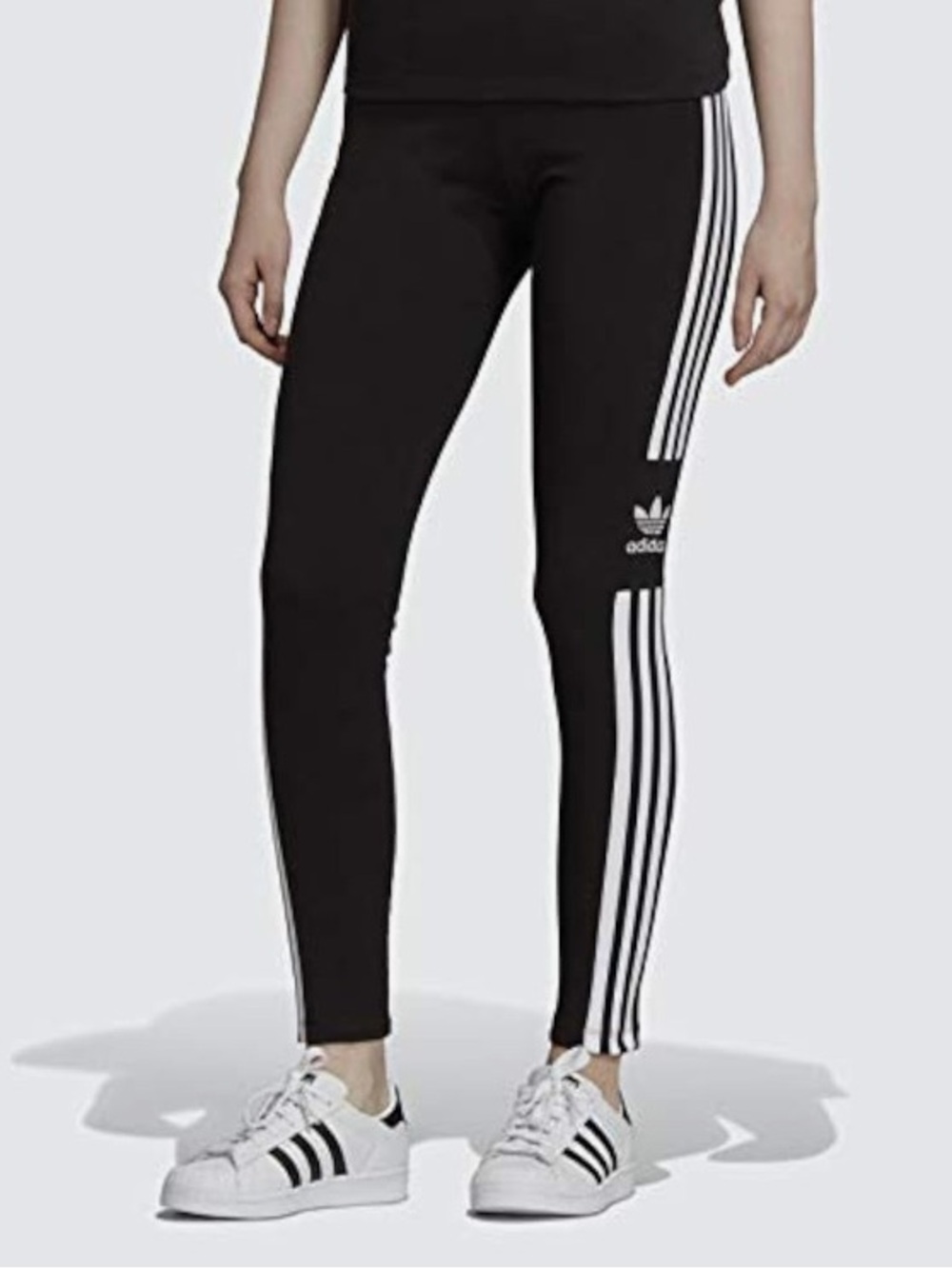 Adidas Originals Trefoil Tights - BLACK/WHITE with 3-Stripes ✨SIZE: XS -NWT - Picture 6 of 14
